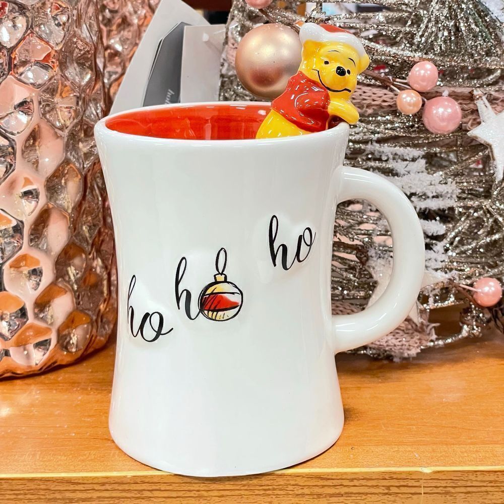NWT Disney Winnie The Pooh Christmas Ho ho ho 3D Santa Hat So! Adorable Mug